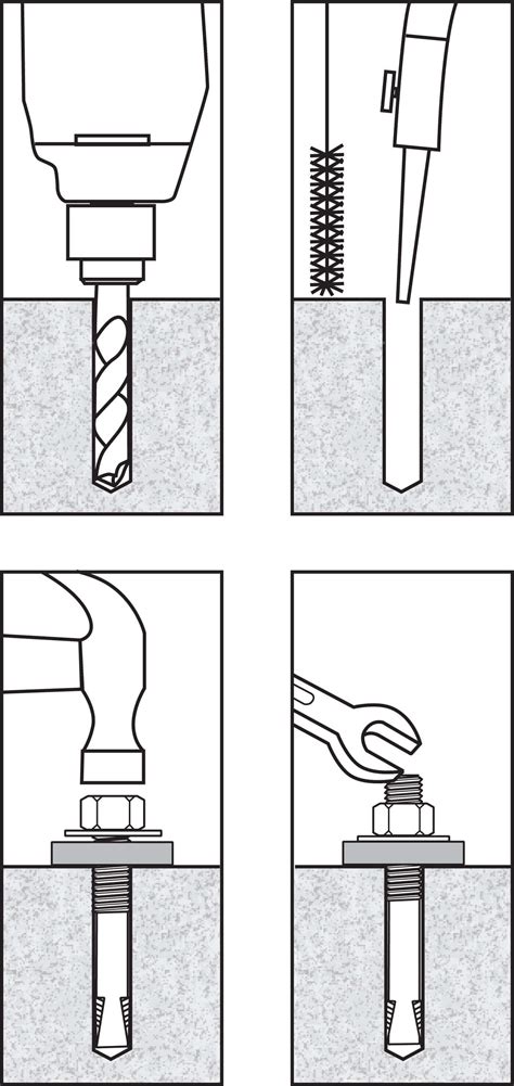 expansion anchors for drill holes